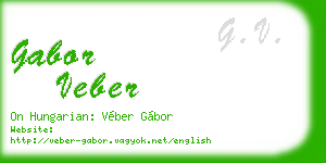 gabor veber business card
